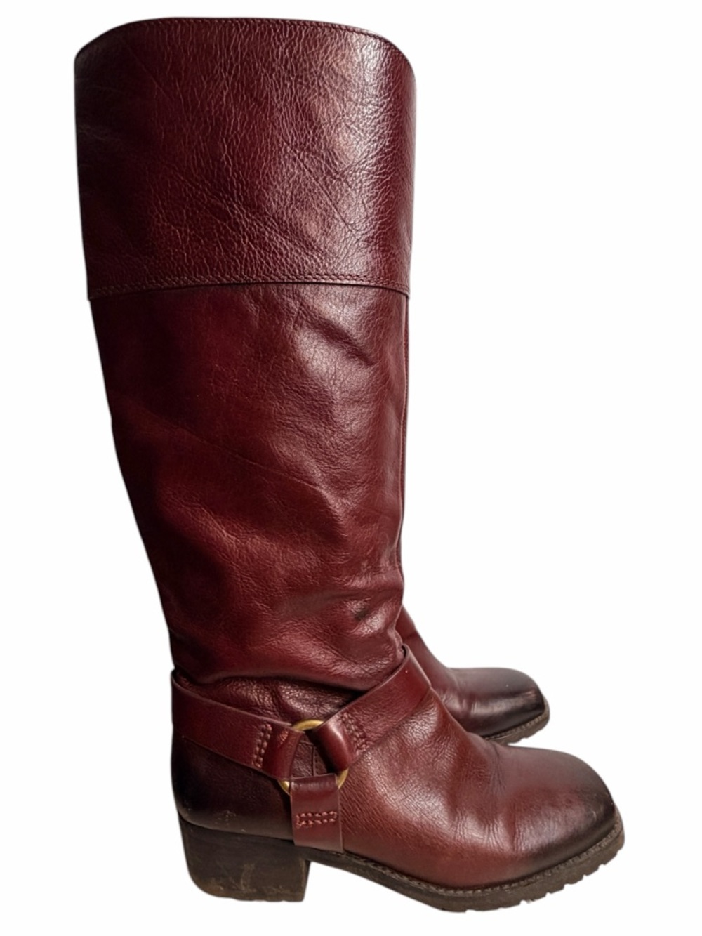 Lucky Brand Women’s Tall Riding Boots - Burgundy Red Leather - Size 9